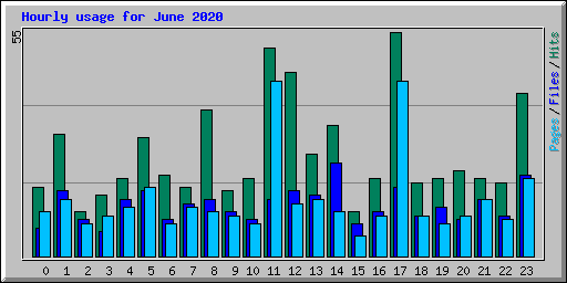 Hourly usage for June 2020