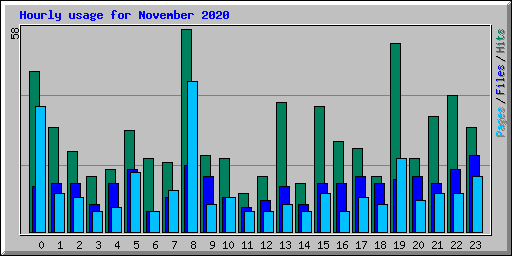 Hourly usage for November 2020